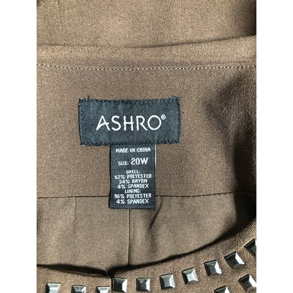 Ashro Women Jacket Coat Plus 20W Mob Wife Embellished Open Front Office Siren - Picture 6 of 9